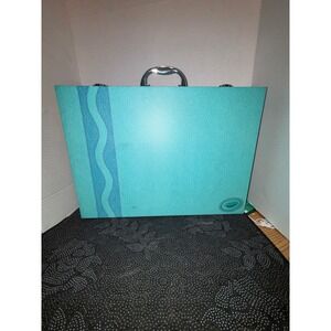 Crayola Art Supply Carrying Cases Teal and Patterned Hard Shell Organizers Set 2